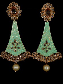 Reverse Ad Earrings With Meenakari Work